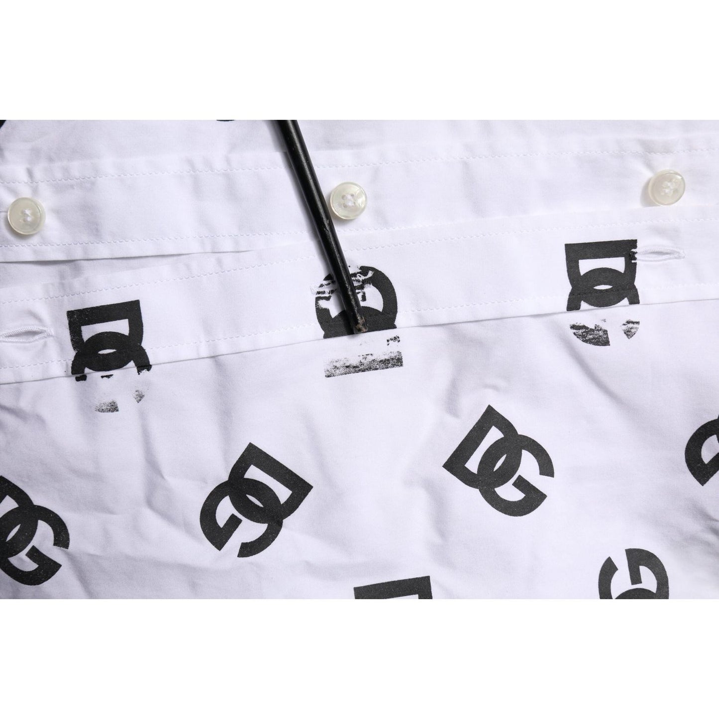 Dolce & Gabbana White MARTINI DG Logo Print Formal Shirt TSH906779-42