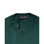 Dolce & Gabbana Green Cashmere Crew Neck Sweatshirt Sweater TSH90548-48