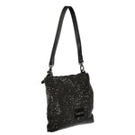 Mario Valentino Black Polyester Women Handbag with Rhinestone Details VA-34742