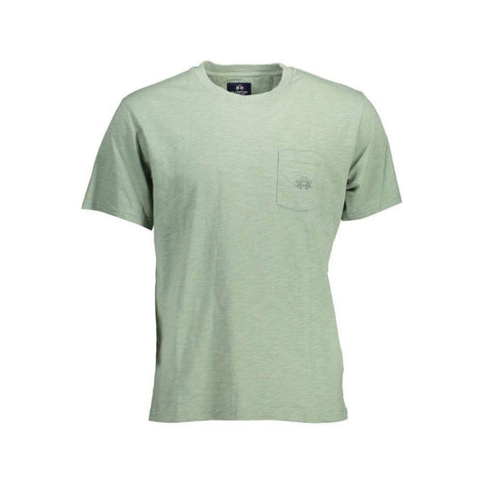 La Martina Green Cotton Men T-Shirt LA-37649-L