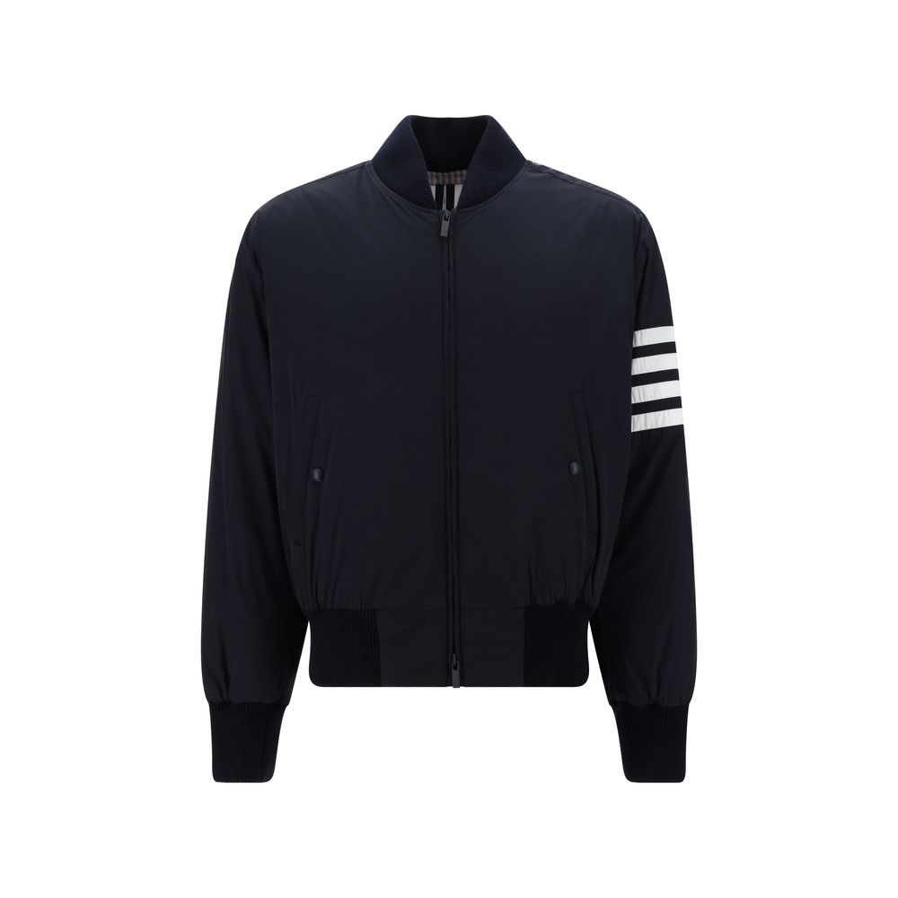 Thom Browne Blue Polyester Bomber