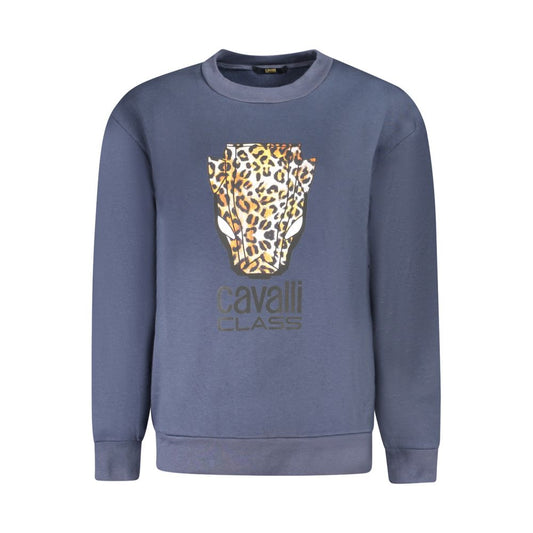 Cavalli Class Blue Cotton Sweatshirt