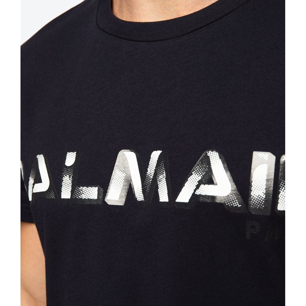 Balmain Blue Cotton T-Shirt
