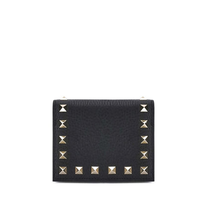 Valentino Garavani Black Calf Leather Bos Taurus Wallet