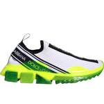Dolce & Gabbana White Yellow Slip On Sorrento Sneakers Shoes LA12843-37