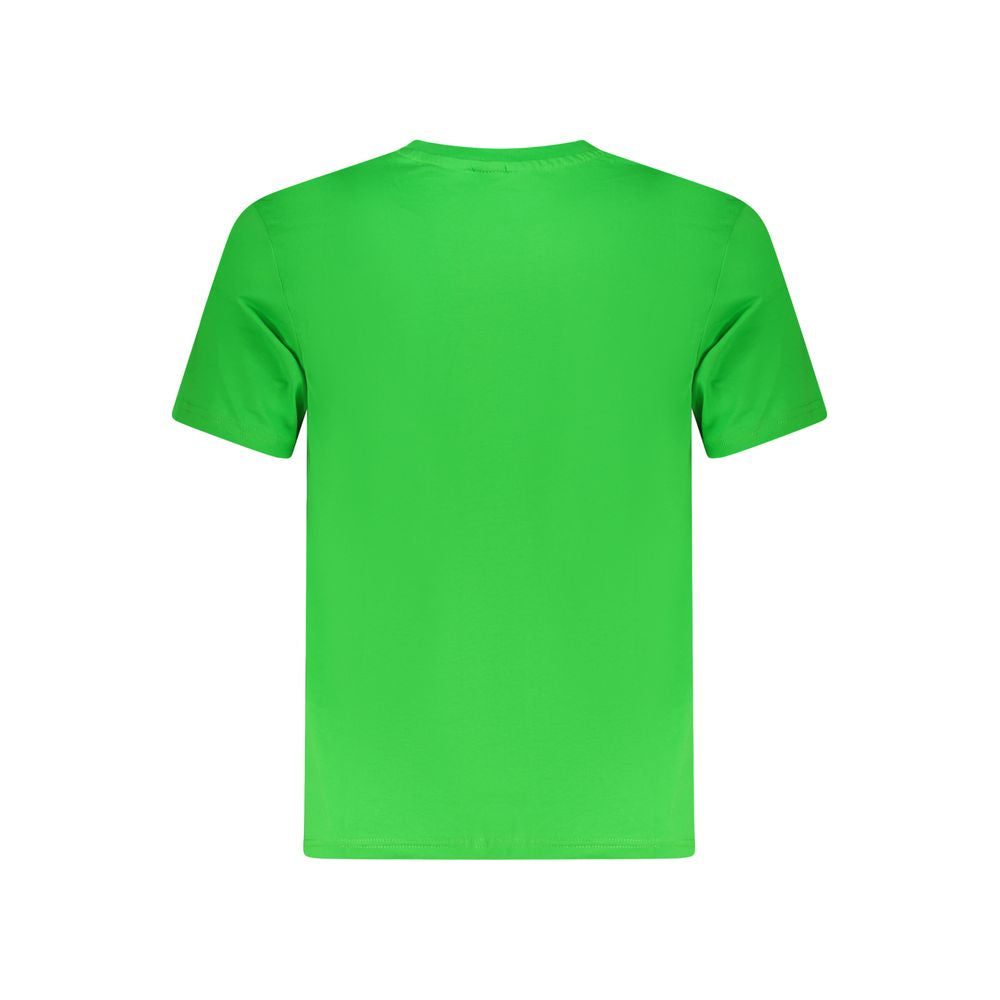 Back view of North Sails Green Cotton Men T-Shirt with crew neck and short sleeves.