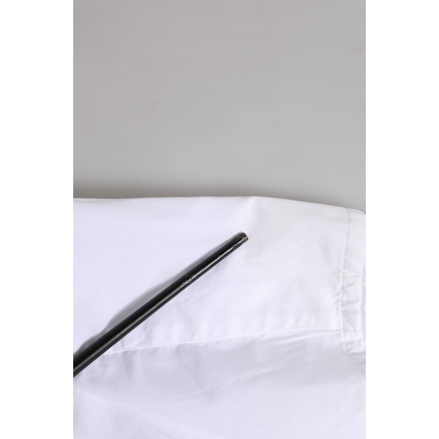 Dolce & Gabbana White GOLD Cotton Long Sleeves Men Formal Shirt