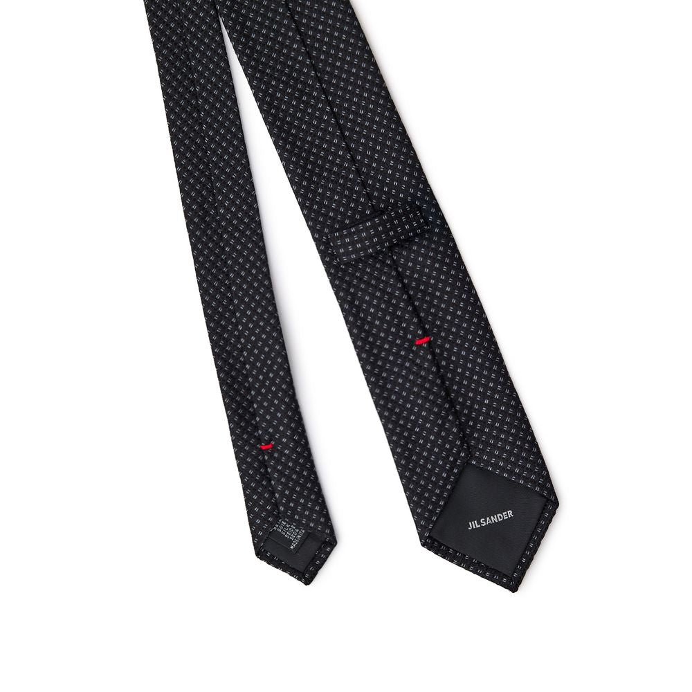 Jil Sander Black Silk Tie
