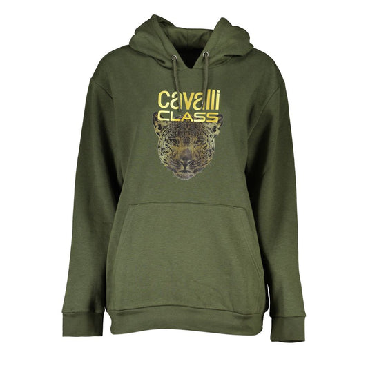 Cavalli Class Green Cotton Sweatshirt