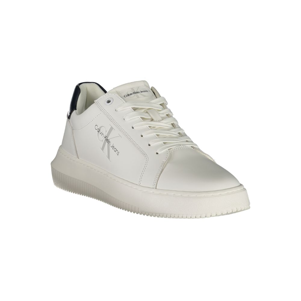Calvin Klein Bianco Leather Men Sneaker 1728,67403481248,Athletic - Sneakers - Shoes,Calvin Klein,EU40/US7,EU41/US8,EU42/US9,EU43/US10,EU44/US11,EU45/US12,Men,New with tags,Shoes,Sneakers - Shoes,White
