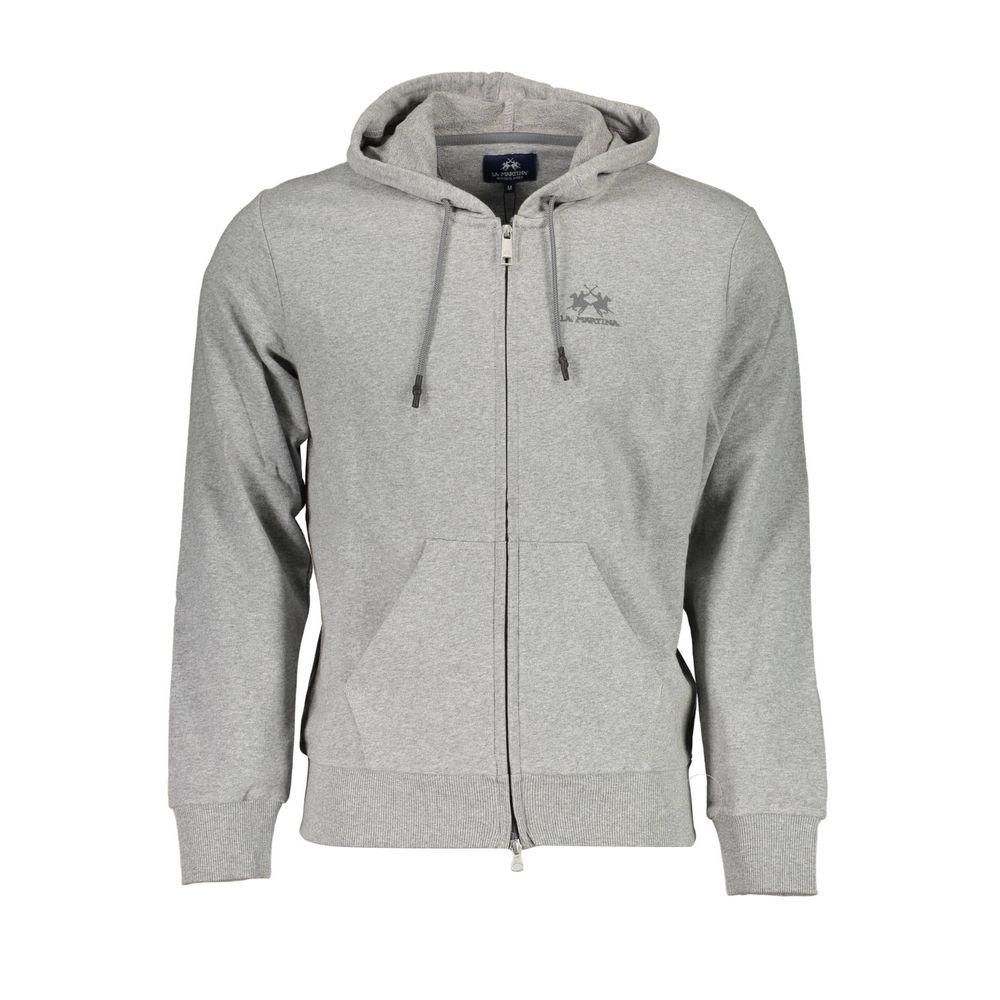 La Martina Gray Cotton Sweatshirt