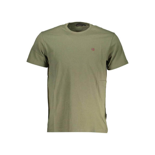 Napapijri Green Cotton Men T-Shirt NA-37623-XXL