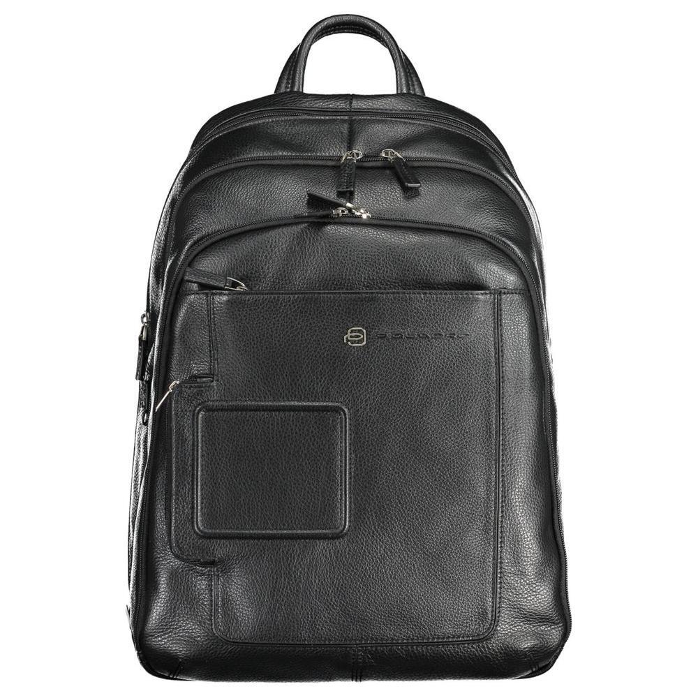 Piquadro Black Leather Men Backpack PI-20664