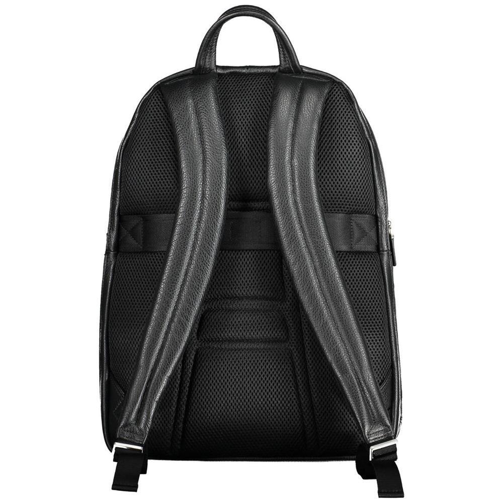 Piquadro Black Leather Men Backpack PI-20664