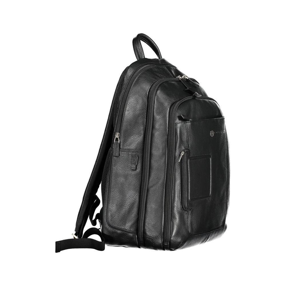 Piquadro Black Leather Men Backpack PI-20664
