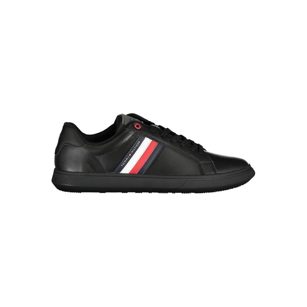 Tommy Hilfiger Chic Black Sneakers with Iconic Contrast Details TO-27123-EU40/US7
