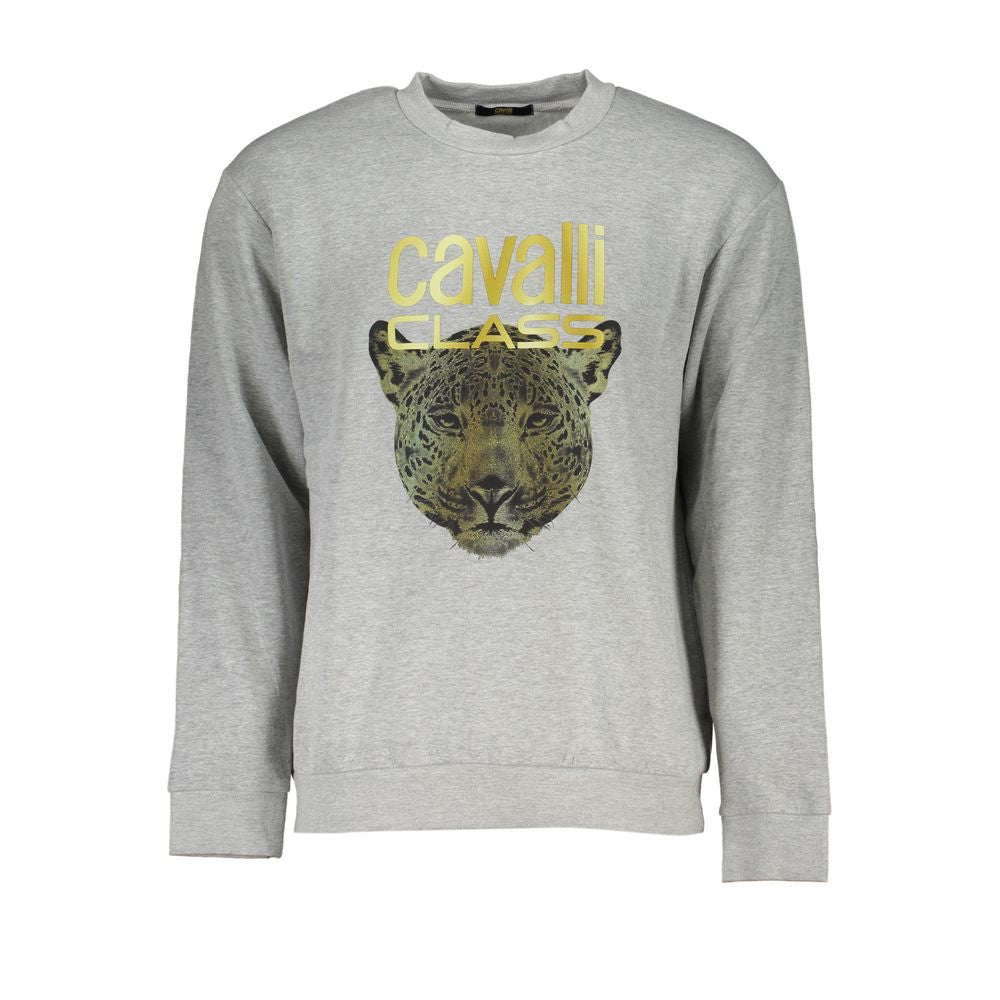 Cavalli Class Gray Cotton Sweatshirt