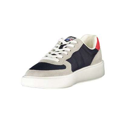 Blauer Blue Leather Men Sneaker with bold blue color and contrasting details showcasing luxury and style.