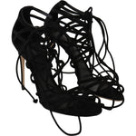 Dolce & Gabbana Black Suede Strap Stilettos Sandals LA5958-36.5