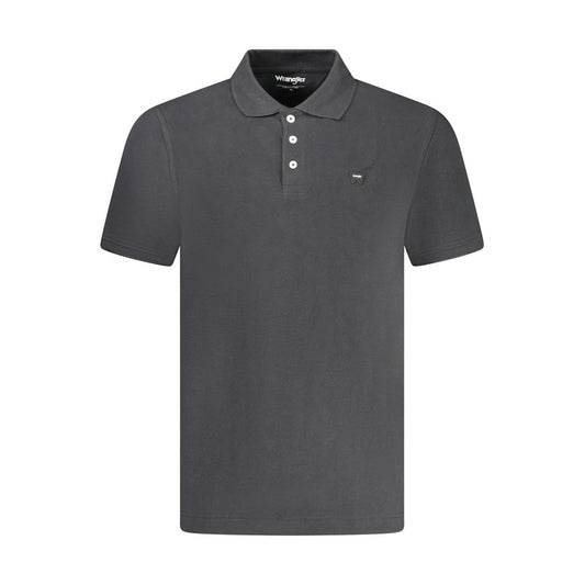 Wrangler Black Cotton Men Polo Shirt