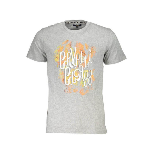 Cavalli Class Brown Cotton Men T-Shirt CA-37673-M