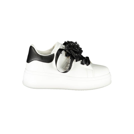 Laura Biagiotti White Polyester Women Sneaker LA-36490-EU37/US7