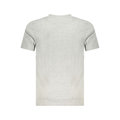 Back view of Cavalli Class Brown Cotton Men T-Shirt featuring short sleeves and premium cotton fabric.