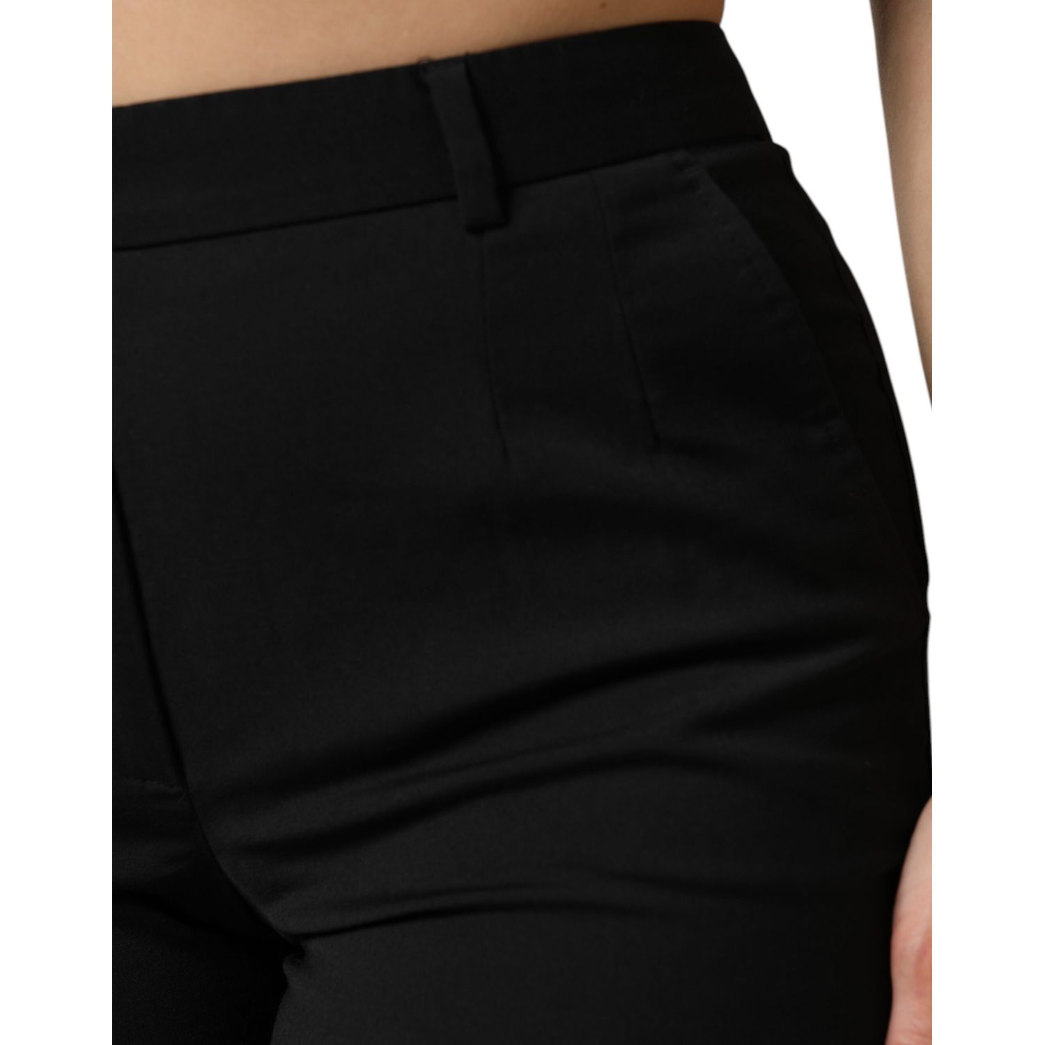 Dolce & Gabbana Black High Waisted Tapered STAFF Pants