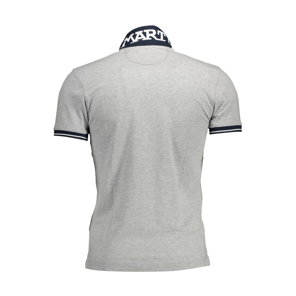 La Martina Gray Cotton Polo Shirt