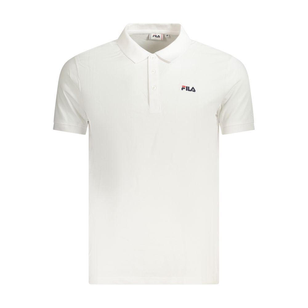 Fila White Cotton Polo Shirt