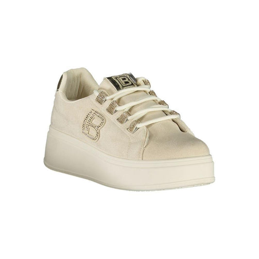 Laura Biagiotti Beige Polyester Women Sneaker LA-36476-EU41/US11