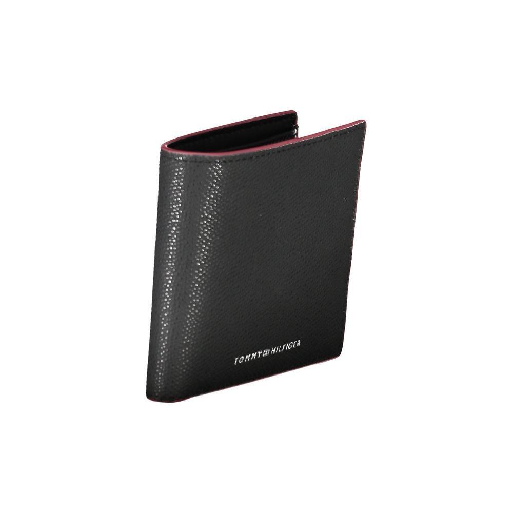 Tommy Hilfiger Elegant Black Leather Wallet TO-27529
