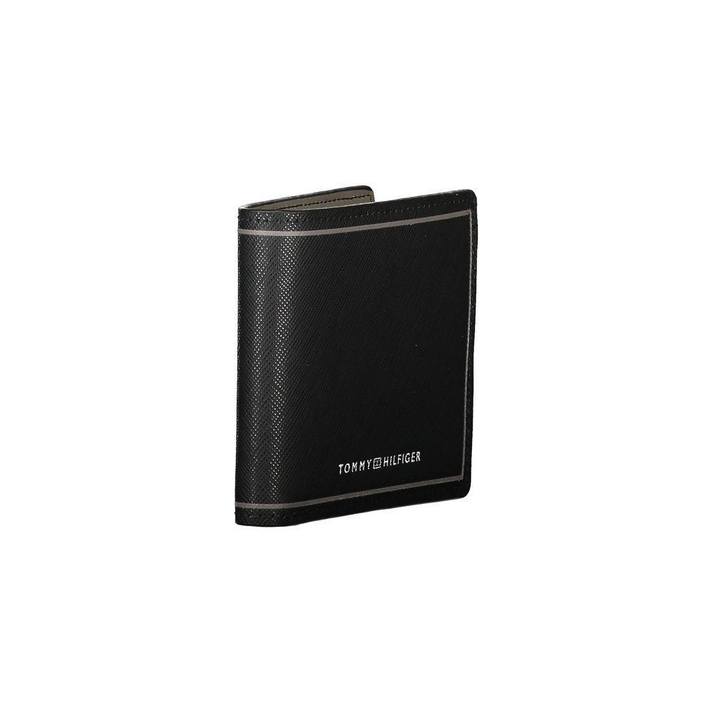 Tommy Hilfiger Black Leather Double Card Wallet TO-27167