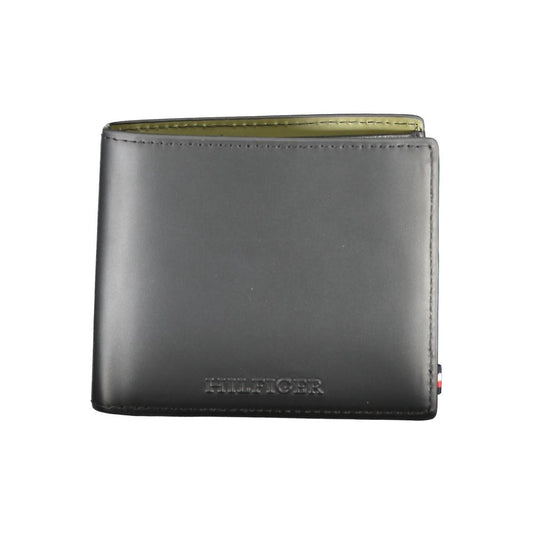 Tommy Hilfiger Black Leather Men Wallet