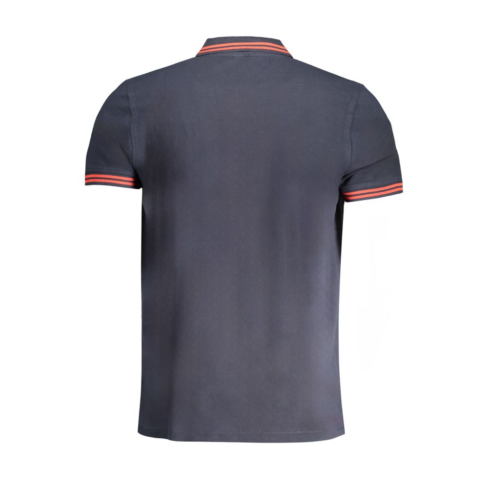 Cavalli Class Blue Cotton Men Polo Shirt