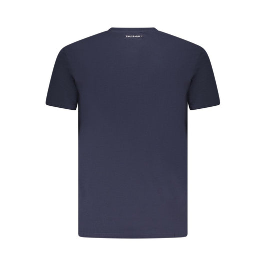 Trussardi Blue Cotton Men T-Shirt TR-36613-S