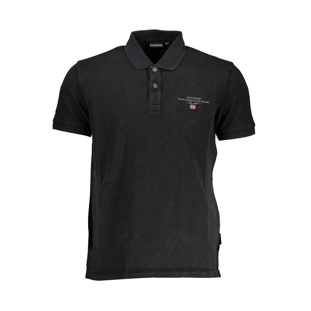 Napapijri Black Cotton Polo Shirt
