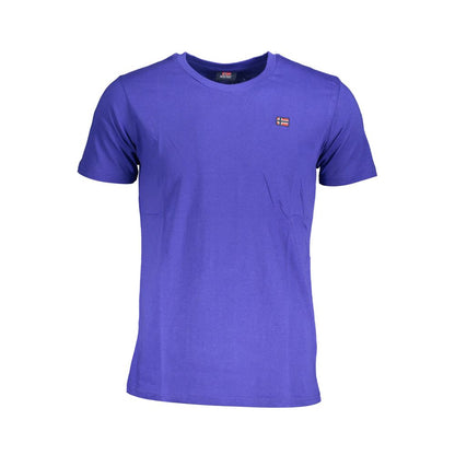 Norway 1963 Blue Cotton Men T-Shirt with crew neck and logo emblem, short-sleeve design for modern fashion enthusiasts.