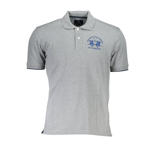 La Martina Brown Cotton Men Polo Shirt