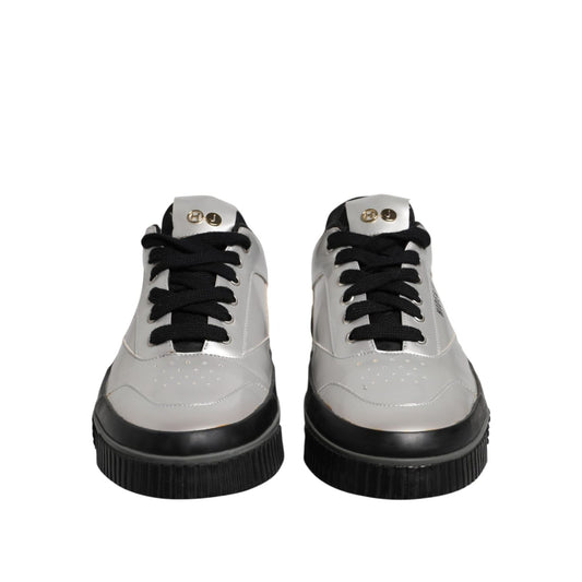 HIDE & JACK Metallic Silver Low Top Lace Up Sneakers Shoes MV7280-43