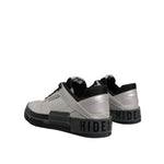 HIDE & JACK Metallic Silver Low Top Lace Up Sneakers Shoes MV7280-43