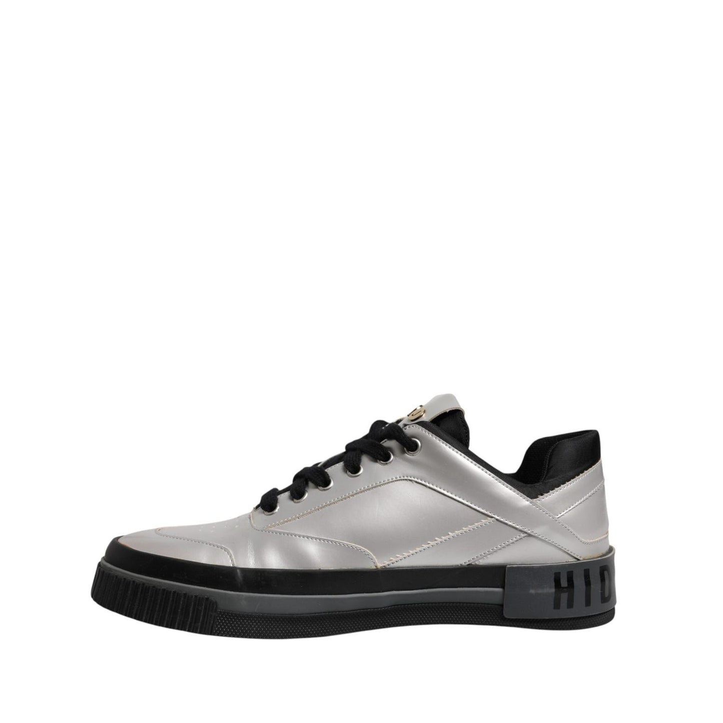 HIDE & JACK Metallic Silver Low Top Lace Up Sneakers Shoes MV7280-43