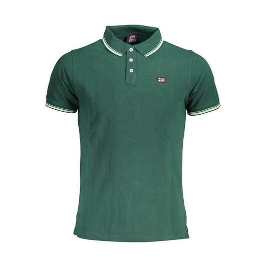 Norway 1963 Green Cotton Men Polo Shirt NO-37899-L
