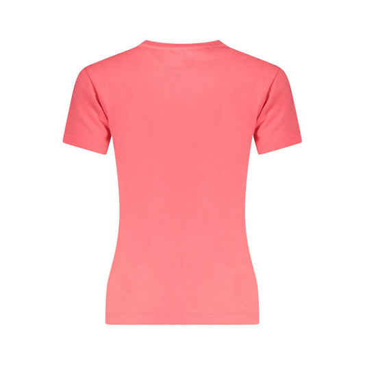 Tommy Hilfiger Pink Cotton Women T-Shirt TO-38424-XS