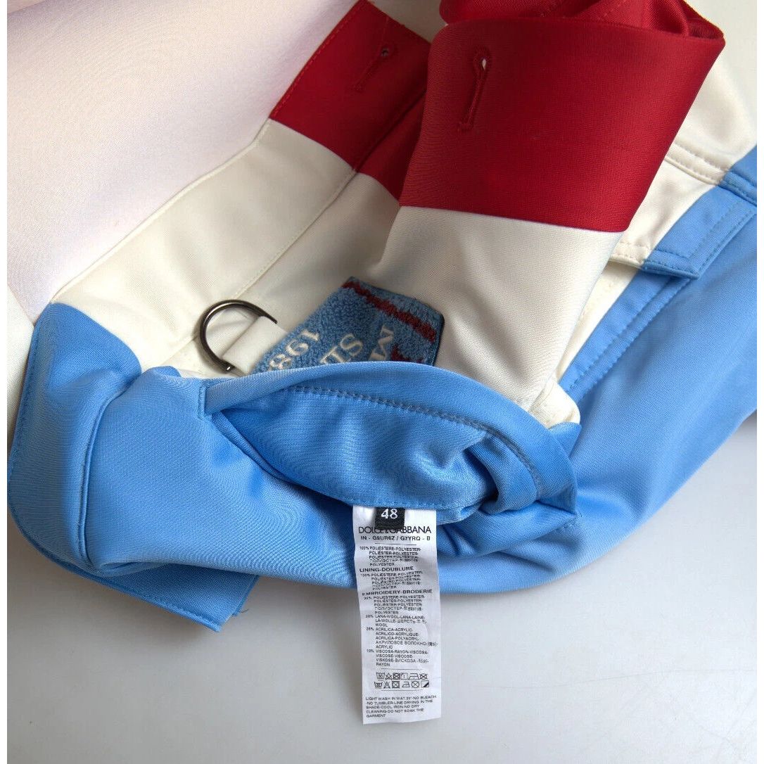 Dolce & Gabbana Multicolor Polyester Collar Short Jacket
