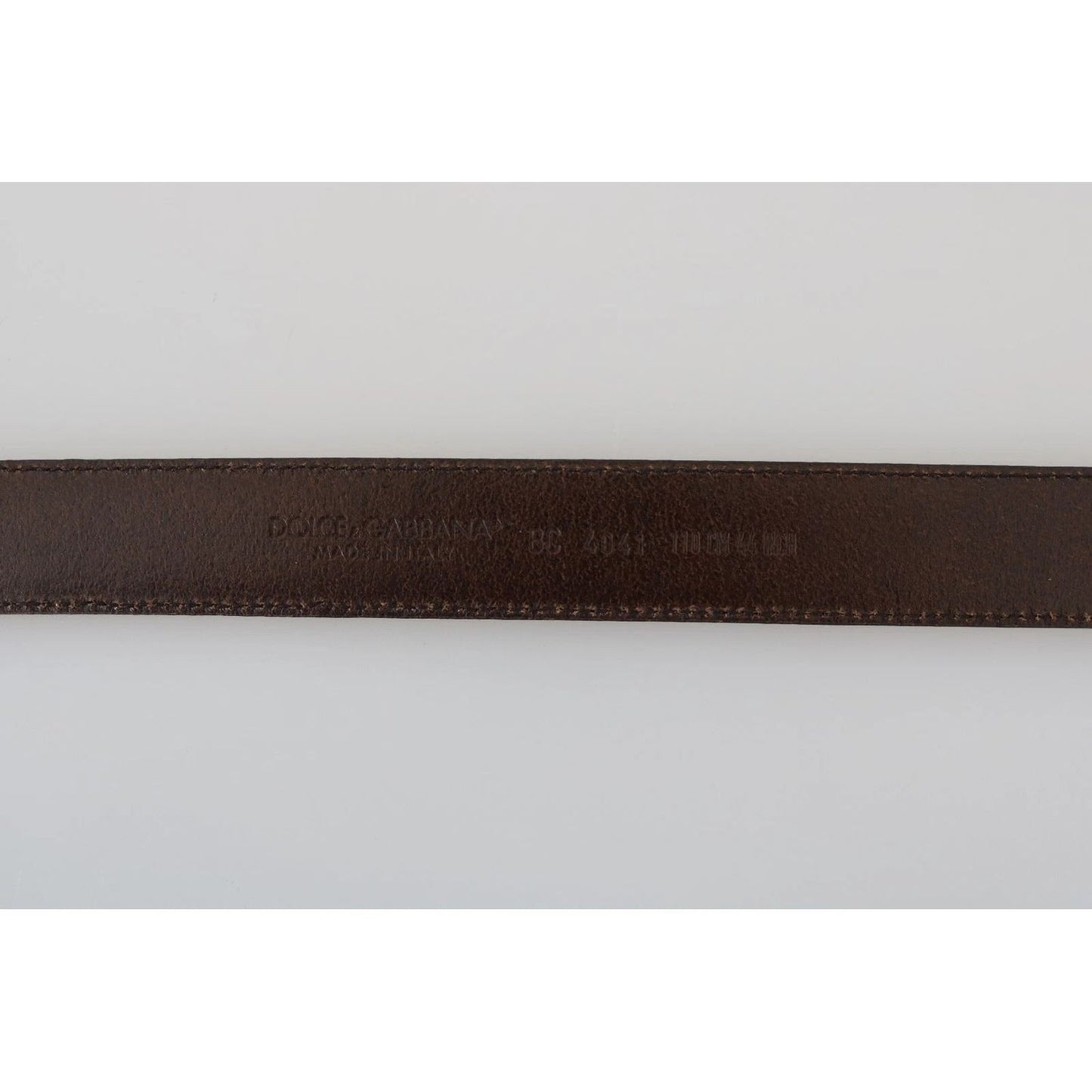 Dolce & Gabbana Blue Perforated Leather Gray Buckle Belt BEL50058-90