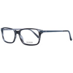 Guess Gray Men Glasses Frame - Grey full-rim acetate and metal rectangle eyewear with branded case, demo lenses, size 55-16-145.