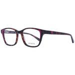 Guess Pink Women Glasses Frame in rose acetate material with full-rim square style and demo lenses. Includes branded case, size 50-16-140.