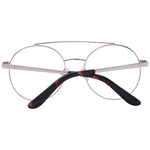 Guess Gold Women Glasses Frame in metal full-rim aviator style, temples 135mm, bridge 18mm, lenses 52mm, demo lenses, no extra protection.