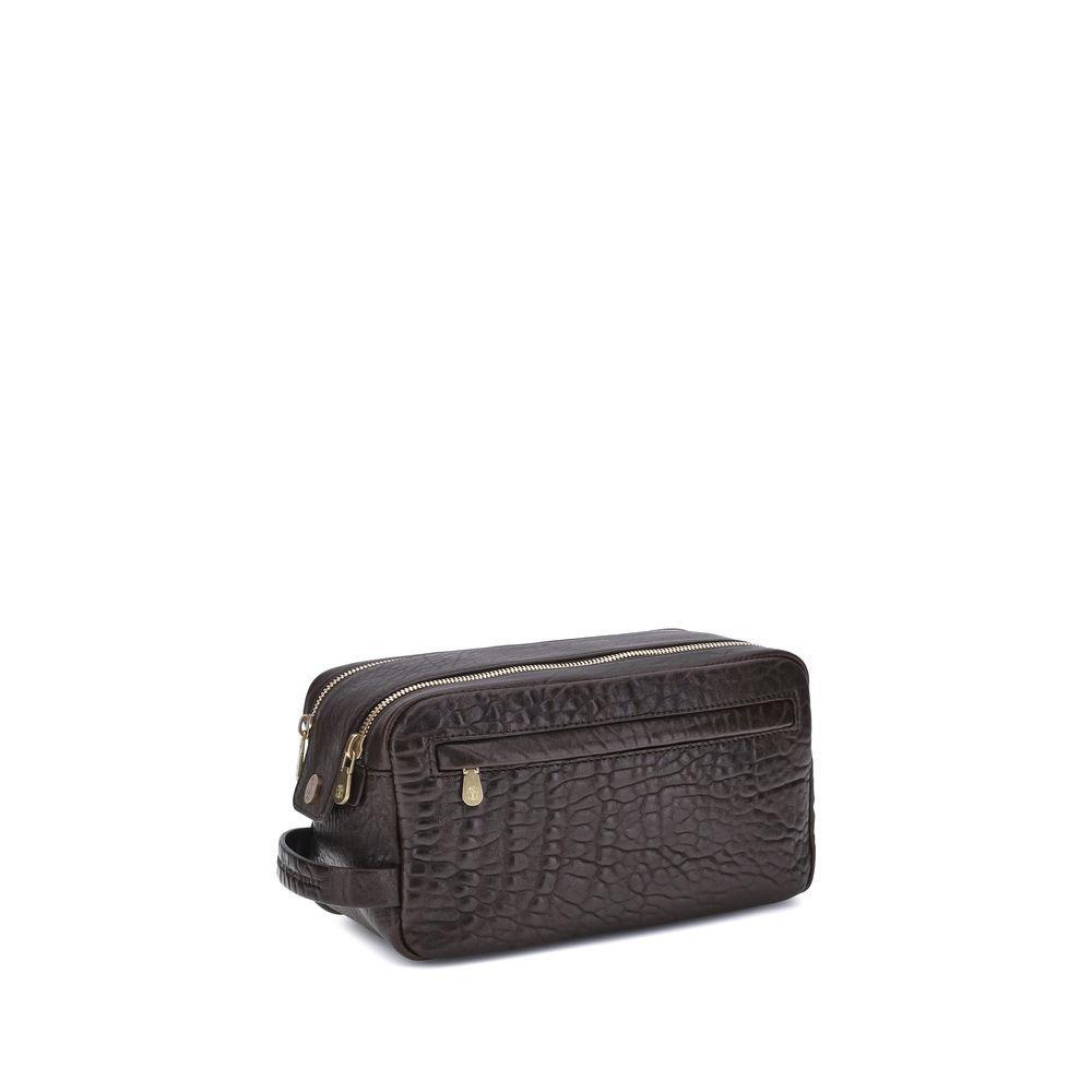 Front view with bag zipped and handles upright.